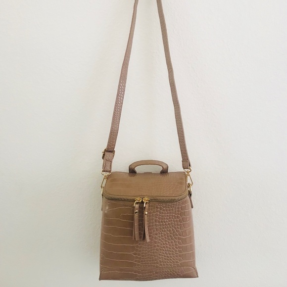 Croc Embossed Mini Backpack - Beige - Picture 4 of 5